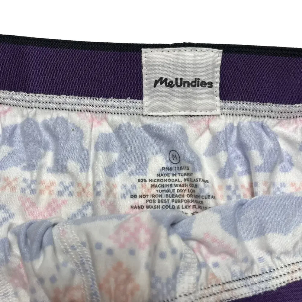 MeUndies Bear Fair Isle Print Boxer Brief Size Medium
